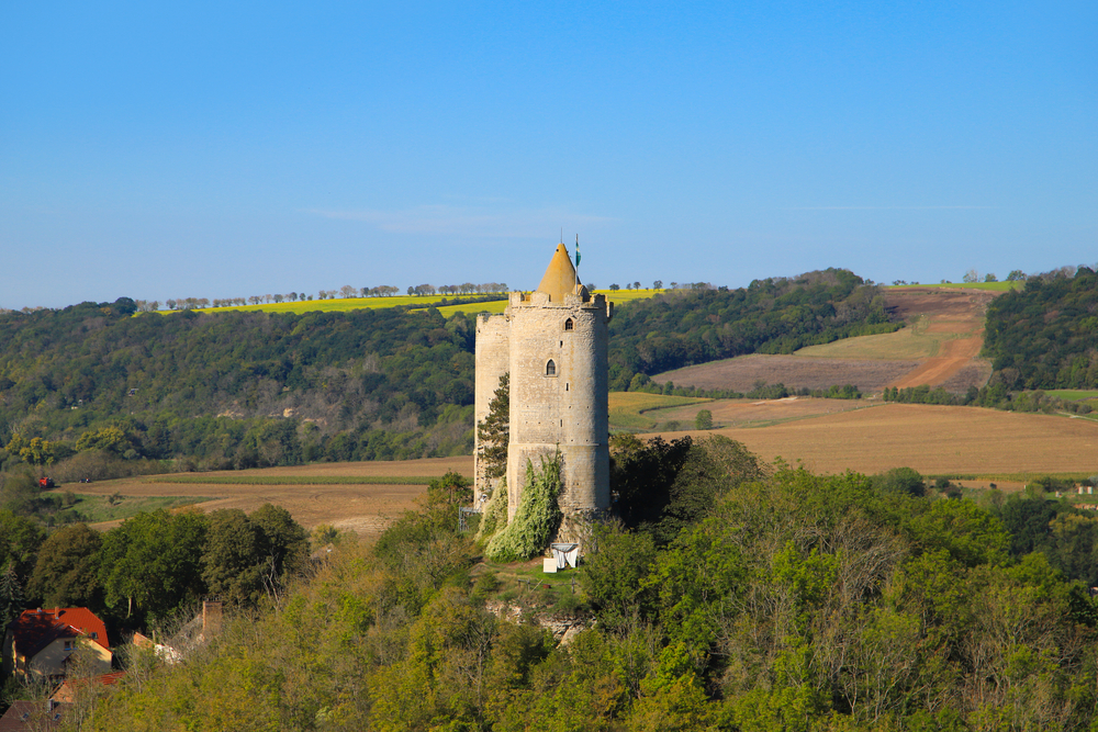 seitlicher blick auf schloss saaleck